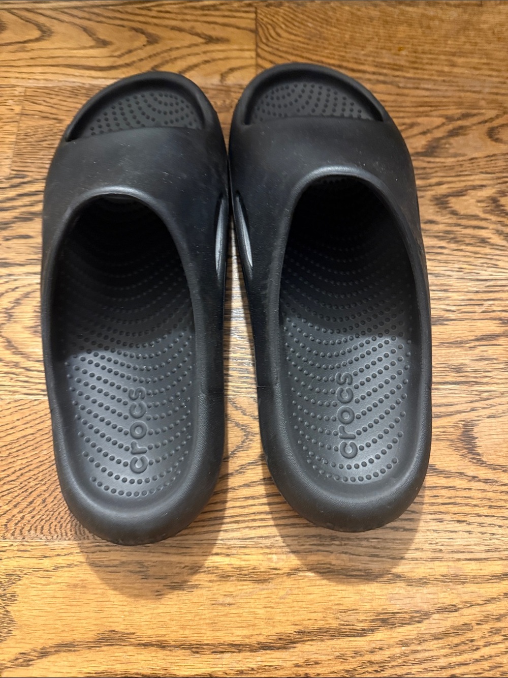 For Sale Men’s Black CROCS Mellow Recovery Slide Sandals.